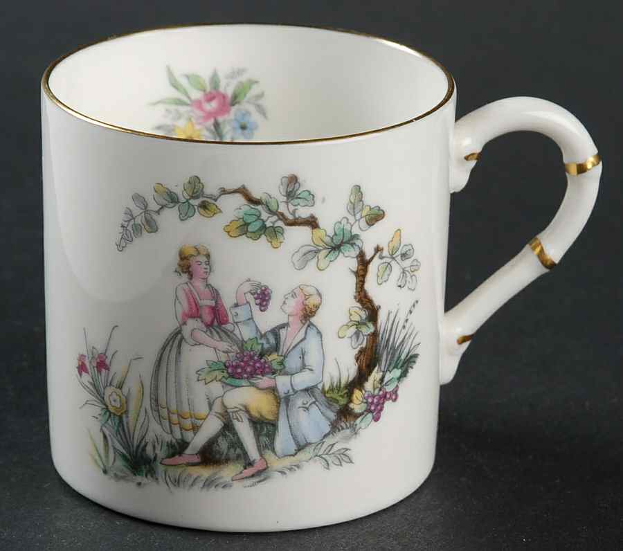 Watteau Flat Demitasse Cup by Royal Worcester-1