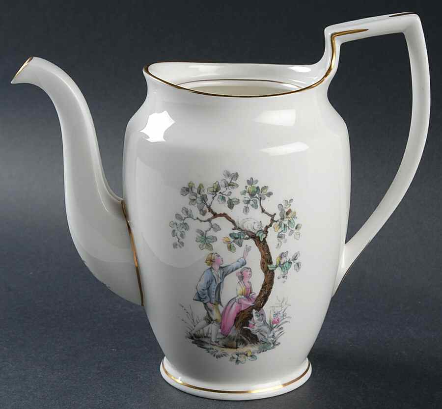 Watteau Small Coffee Pot No Lid by Royal Worcester-1