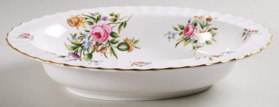 Witley Garden 10" Oval Vegetable Bowl by Royal Worcester-1