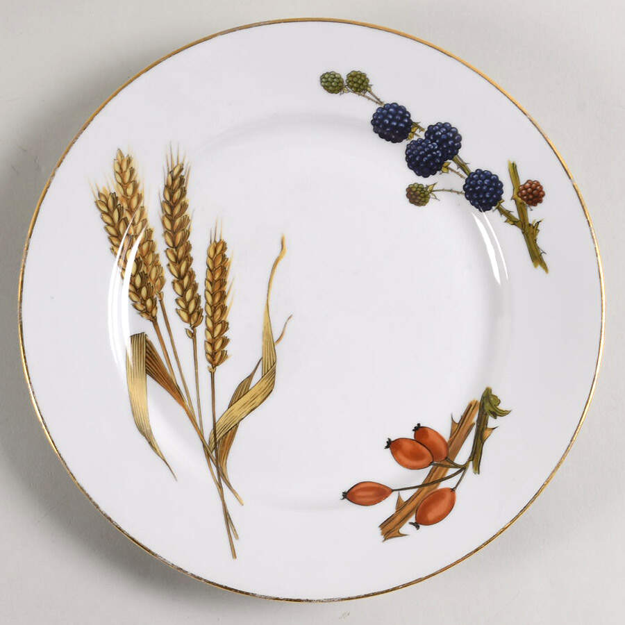Wild Harvest (Gold Trim) Luncheon Plate by Royal Worcester-1