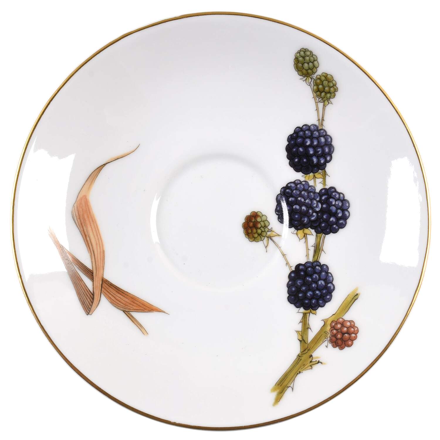Wild Harvest (Gold Trim) Saucer for Demitasse Cup by Royal Worcester-1