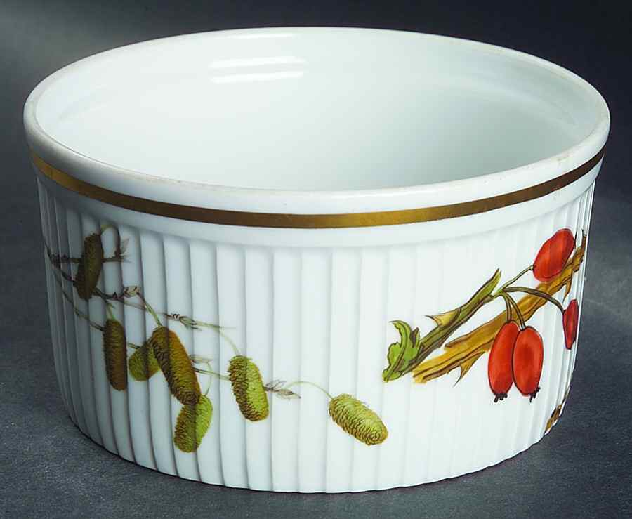 Wild Harvest (Gold Trim) 5" Souffle by Royal Worcester-1