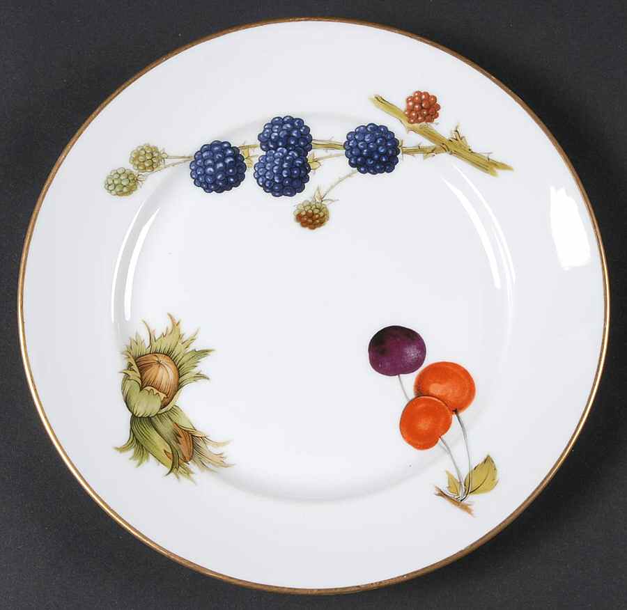Wild Harvest (Gold Trim) Bread & Butter Plate by Royal Worcester-1