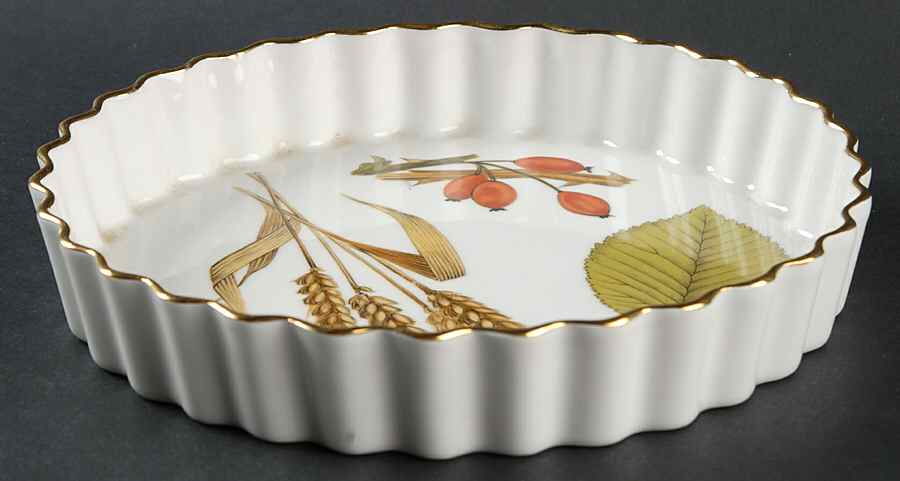 Wild Harvest (Gold Trim) 7" Quiche by Royal Worcester-1