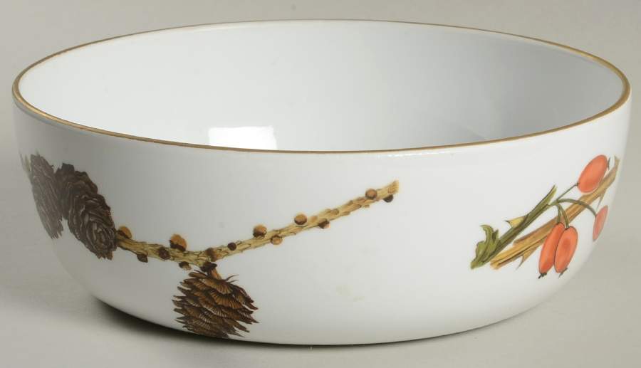 Wild Harvest (Gold Trim) 8" Large Fruit Bowl by Royal Worcester-1