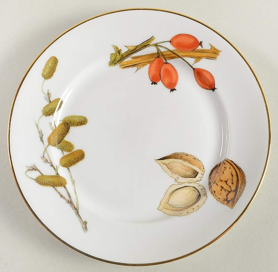 Wild Harvest (Gold Trim) Bread & Butter Plate by Royal Worcester-1