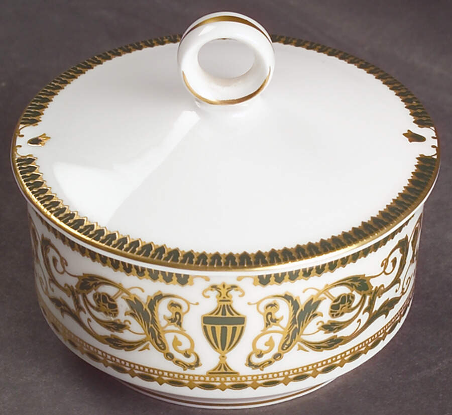 Windsor (Newer, Gold Trim) Sugar Bowl & Lid by Royal Worcester-1