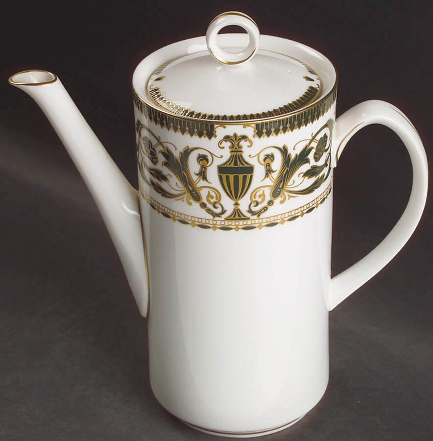 Windsor (Newer, Gold Trim) Coffee Pot & Lid by Royal Worcester-1