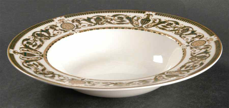 Windsor (Newer, Gold Trim) Rim Soup Bowl by Royal Worcester-1