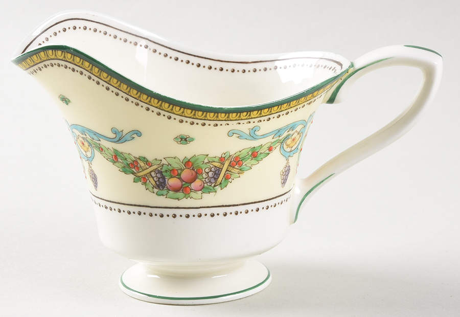 Windsor (Older, Green Trim) Creamer by Royal Worcester-1