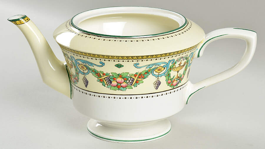 Windsor (Older, Green Trim) Lid for Teapot by Royal Worcester-1