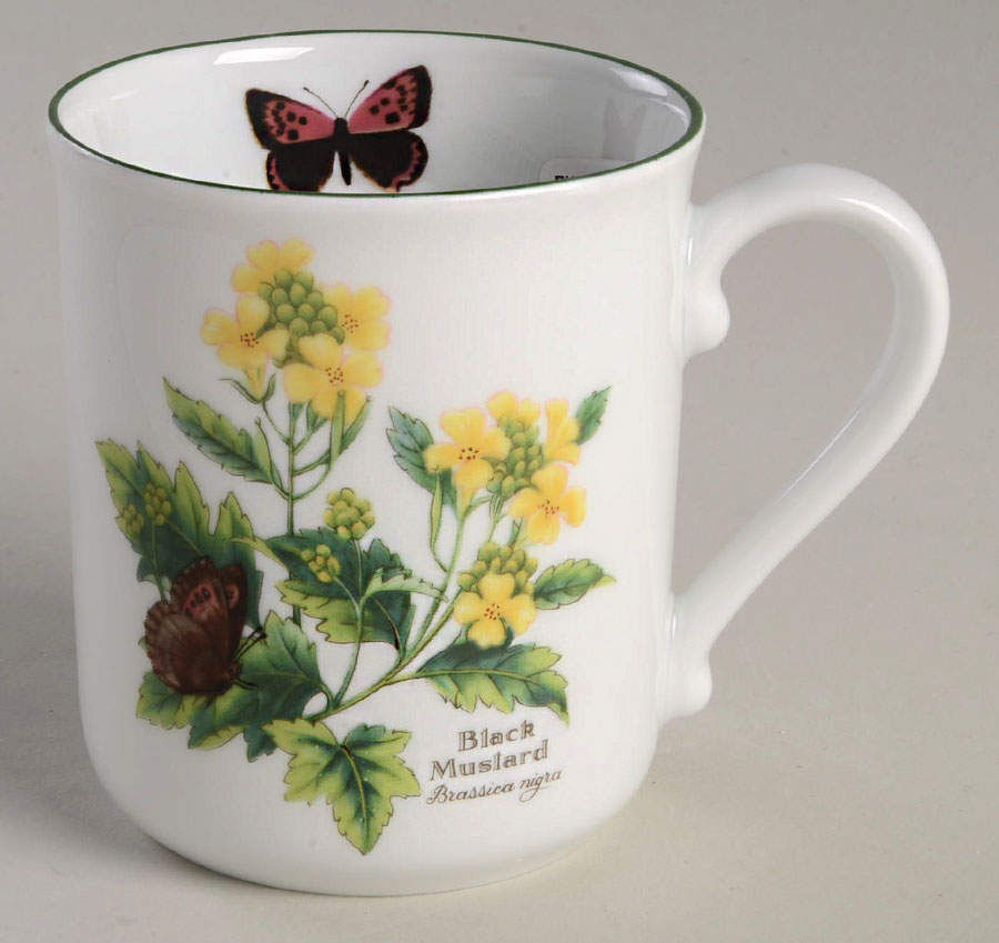 Worcester Herbs (Green Trim) Mug by Royal Worcester-1