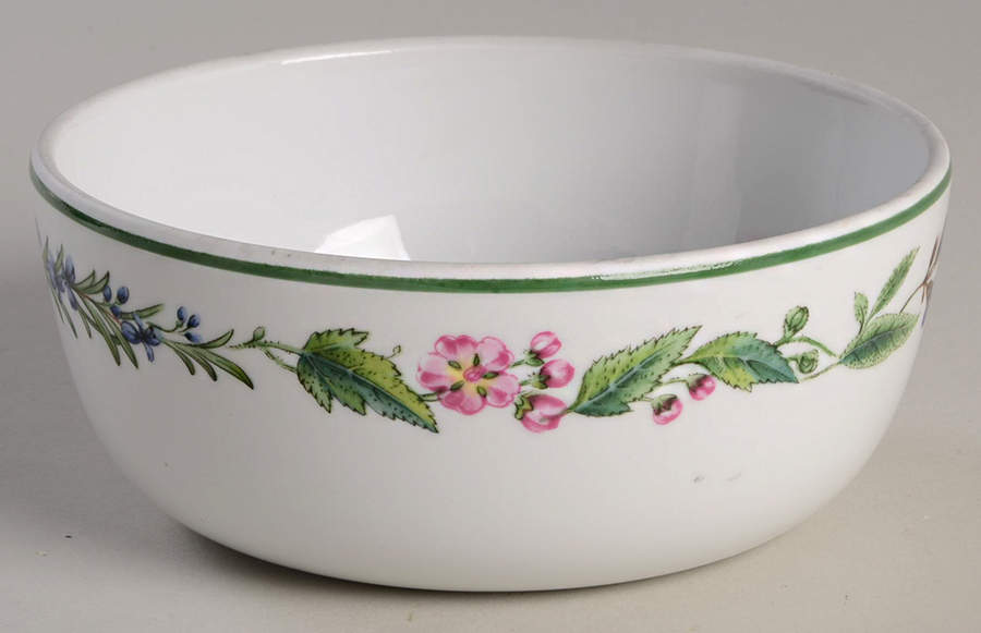 Worcester Herbs (Green Trim) 5" Pudding Bowl by Royal Worcester-1
