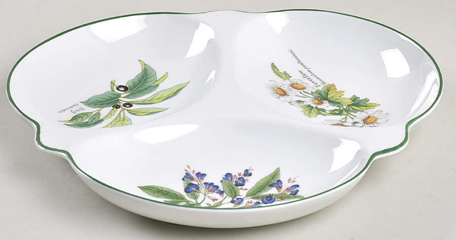 Worcester Herbs (Green Trim) 3-Part Relish by Royal Worcester-1