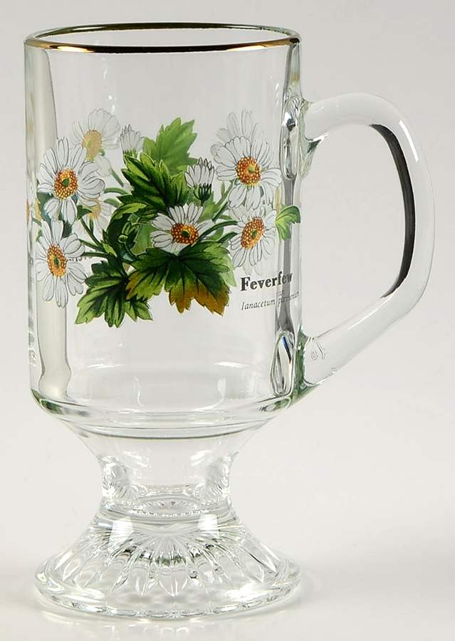 Worcester Herbs (Green Trim) Glassware Irish Coffee by Royal Worcester-1