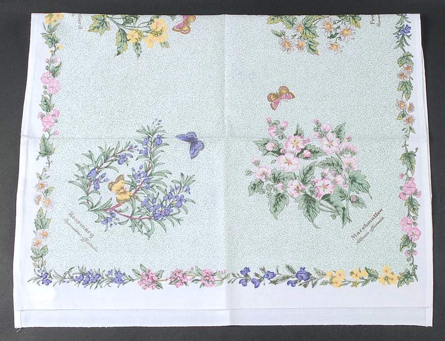 Worcester Herbs (Green Trim) Tea Towel by Royal Worcester-1