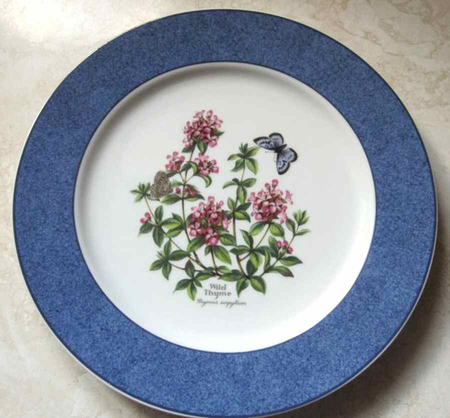 Worcester Herbs (Green Trim) Accent Dinner Plate by Royal Worcester-1
