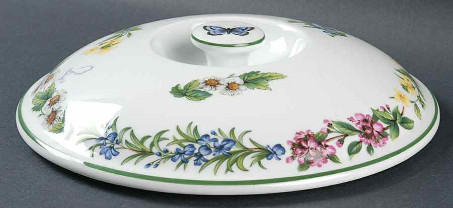 Worcester Herbs (Green Trim) Lid for 2.5 Qt Round Casserole by Royal Worcester-1