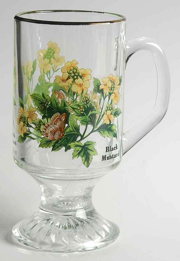 Worcester Herbs (Green Trim) Glassware Irish Coffee by Royal Worcester-1