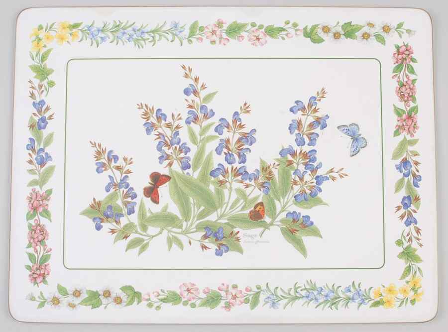 Worcester Herbs (Green Trim) Corkboard Placemat by Royal Worcester-1