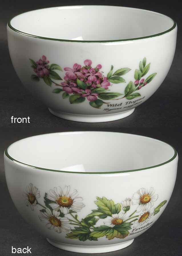 Worcester Herbs (Green Trim) 4" Pudding Bowl by Royal Worcester-1