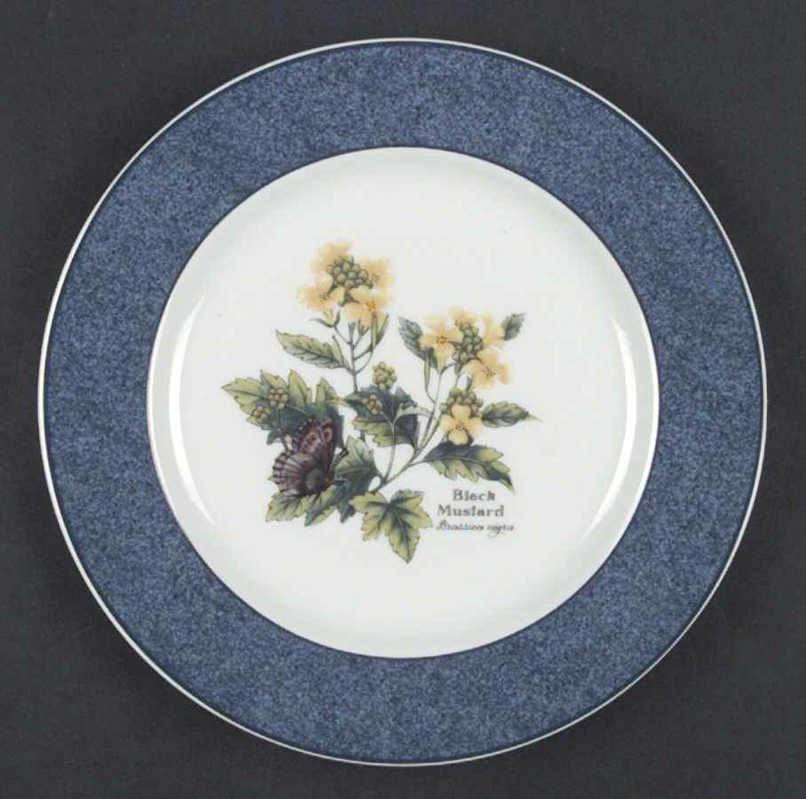 Worcester Herbs (Green Trim) Accent Salad Plate by Royal Worcester-1