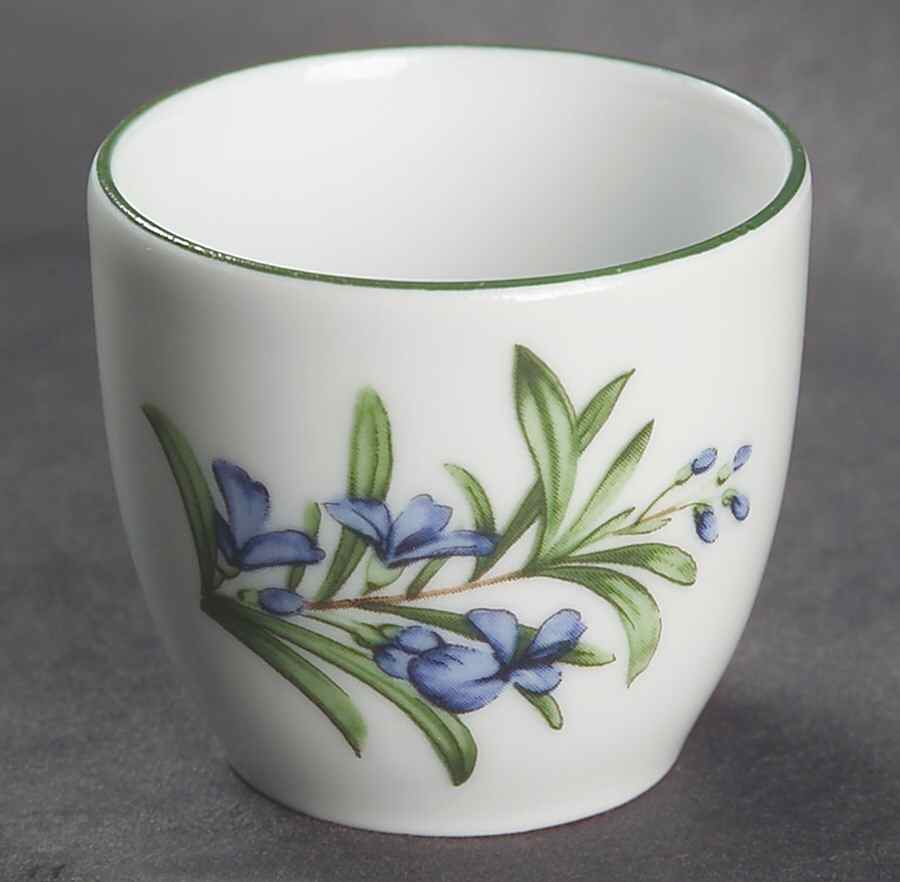Worcester Herbs (Green Trim) Single Egg Cup by Royal Worcester-1