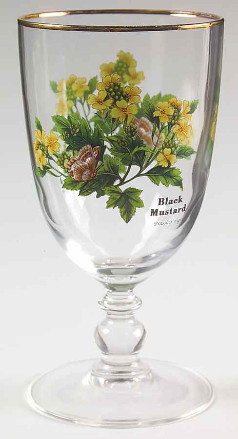 Worcester Herbs (Green Trim) 14 Oz Glassware Goblet by Royal Worcester-1