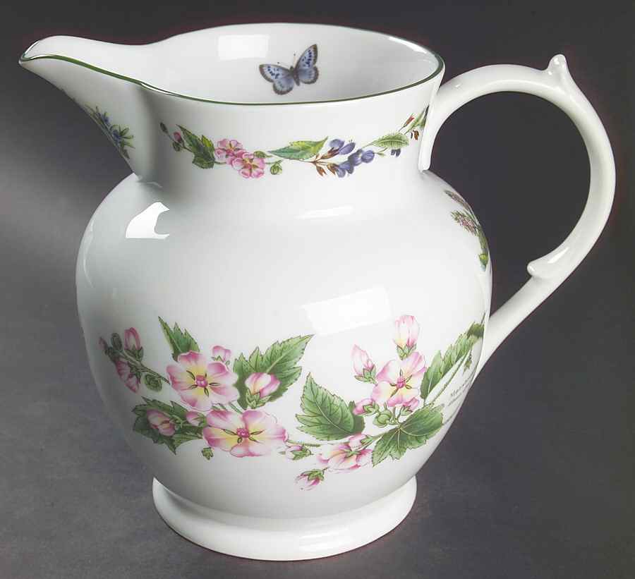 Worcester Herbs (Green Trim) 72 Oz Pitcher by Royal Worcester-1
