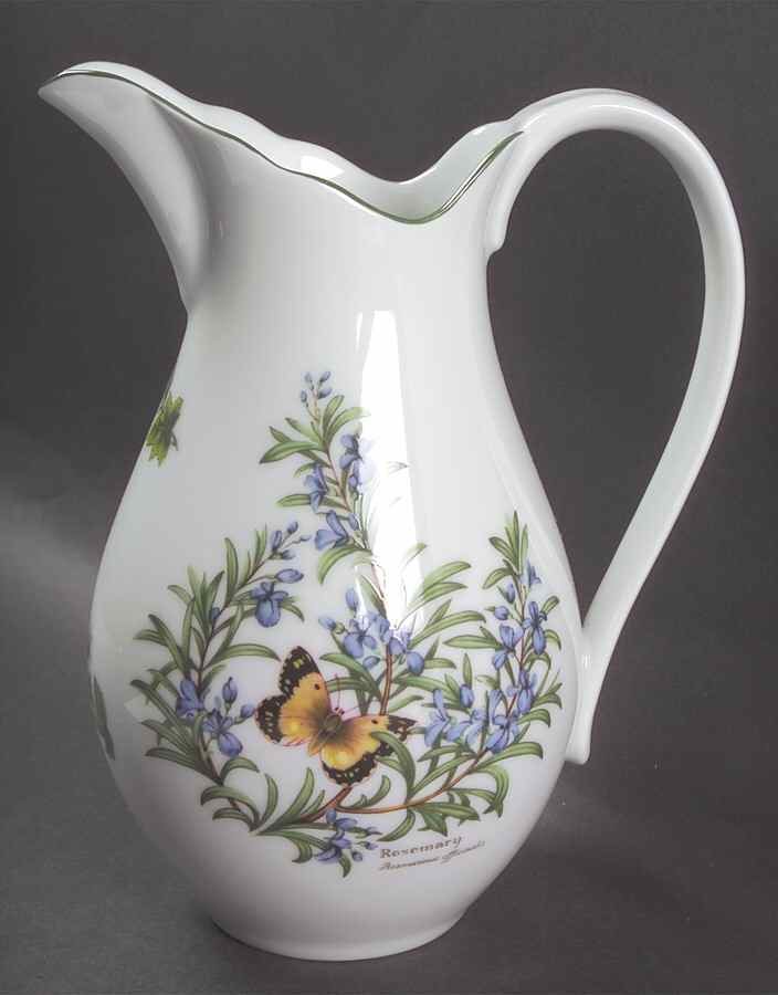 Worcester Herbs (Green Trim) 40 Oz Pitcher by Royal Worcester-1