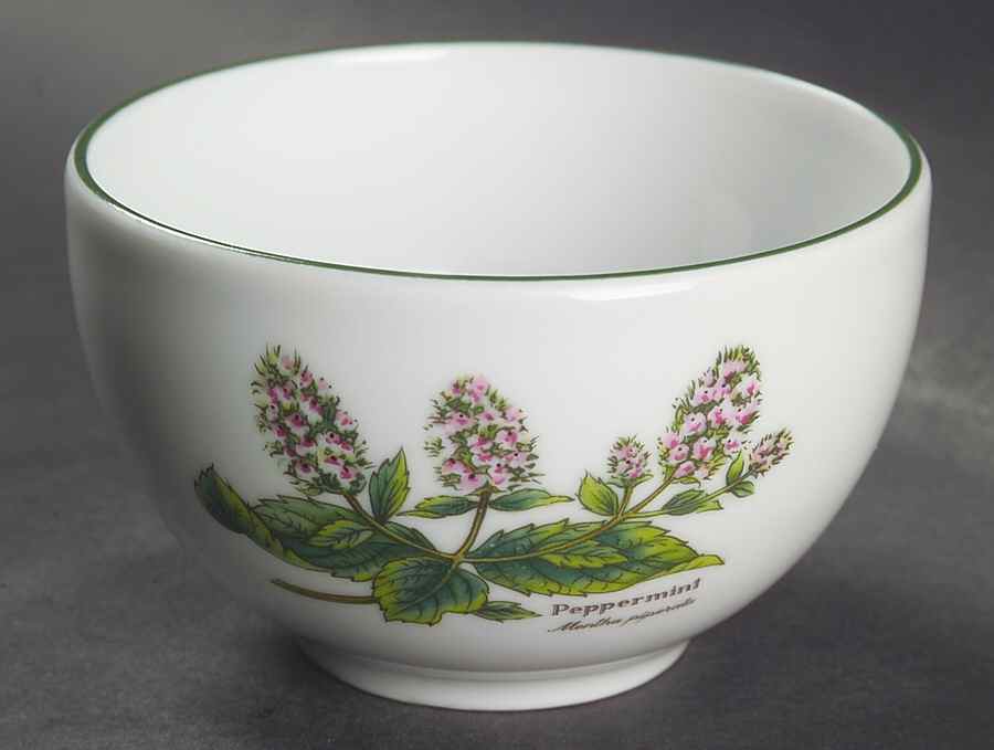 Worcester Herbs (Green Trim) Mini Open Sugar Bowl by Royal Worcester-1