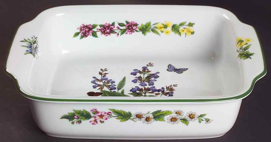 Worcester Herbs (Green Trim) 11" Lasagna by Royal Worcester-1