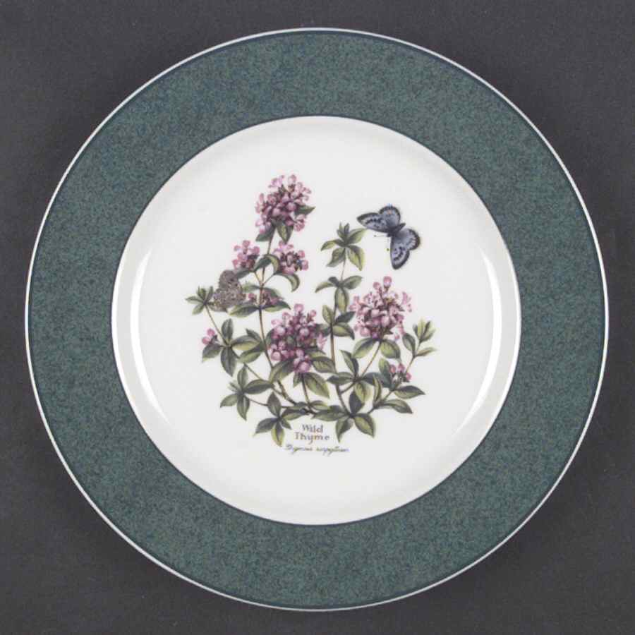Worcester Herbs (Green Trim) Accent Salad Plate by Royal Worcester-1