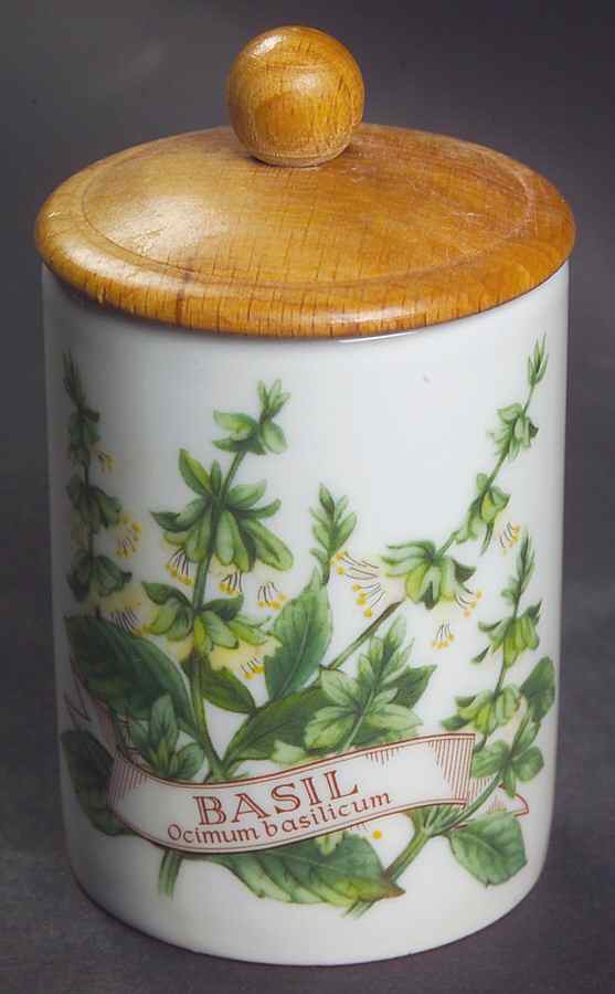 Worcester Herbs (Green Trim) Spice Jar Set Individual Jar & Lid by Royal Worcester-1