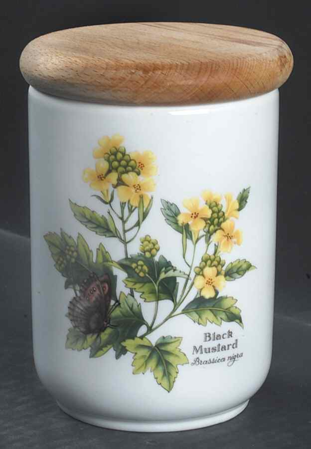 Worcester Herbs (Green Trim) 5" Storage Jar & Lid by Royal Worcester-1