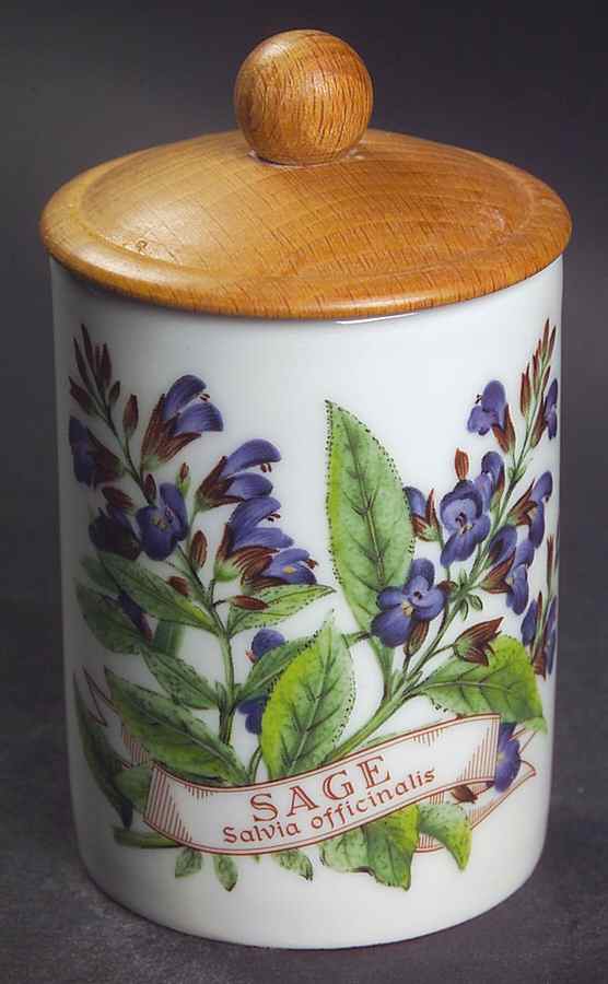 Worcester Herbs (Green Trim) Spice Jar Set Individual Jar & Lid by Royal Worcester-1