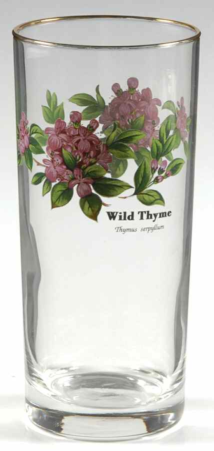 Worcester Herbs (Green Trim) 14 Oz Glassware Highball by Royal Worcester-1