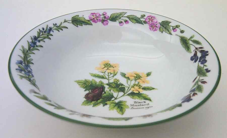 Worcester Herbs (Green Trim) Coupe Cereal Bowl by Royal Worcester-1