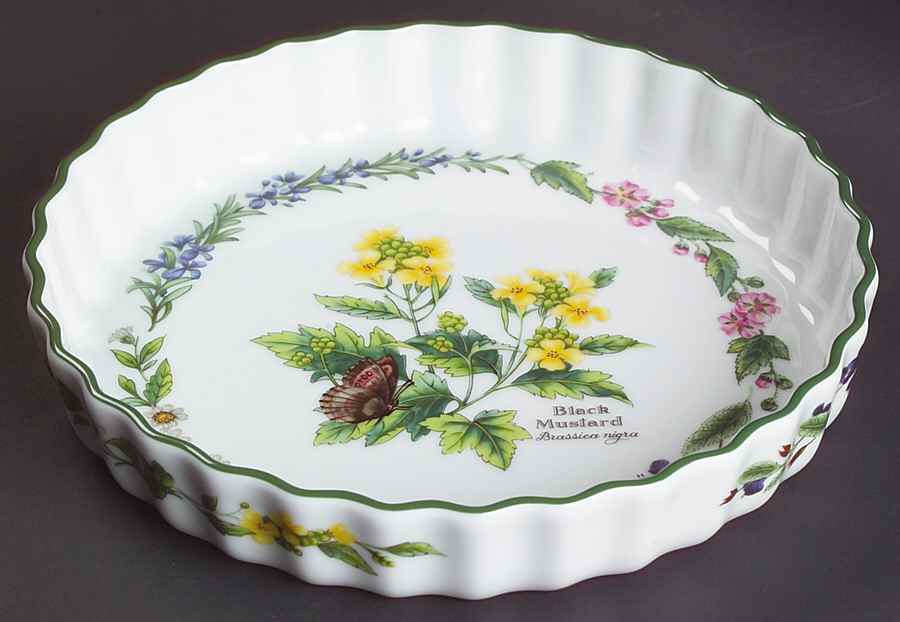 Worcester Herbs (Green Trim) 7" Quiche by Royal Worcester-1