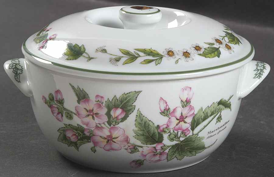 Worcester Herbs (Green Trim) 1.50 Pt Round Covered Casserole by Royal Worcester-1