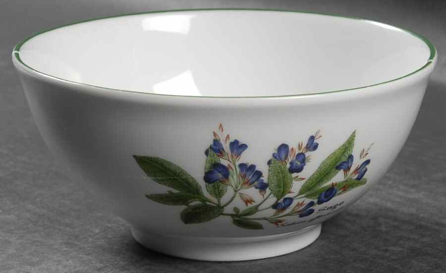Worcester Herbs (Green Trim) Rice Bowl by Royal Worcester-1