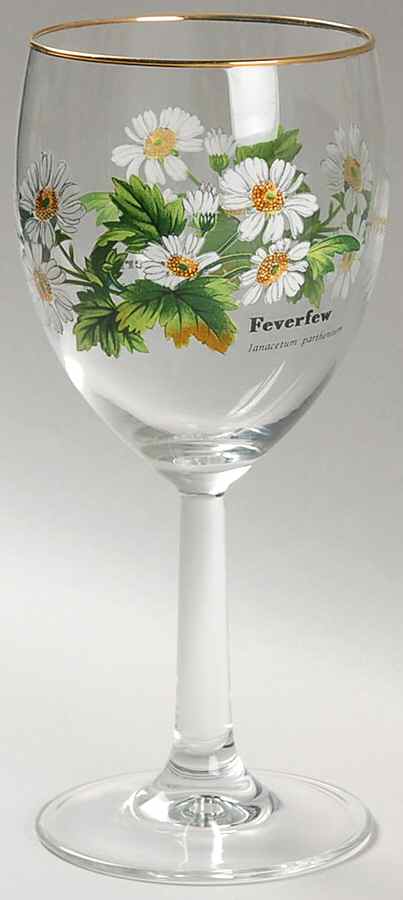Worcester Herbs (Green Trim) 8 Oz Glassware Wine by Royal Worcester-1