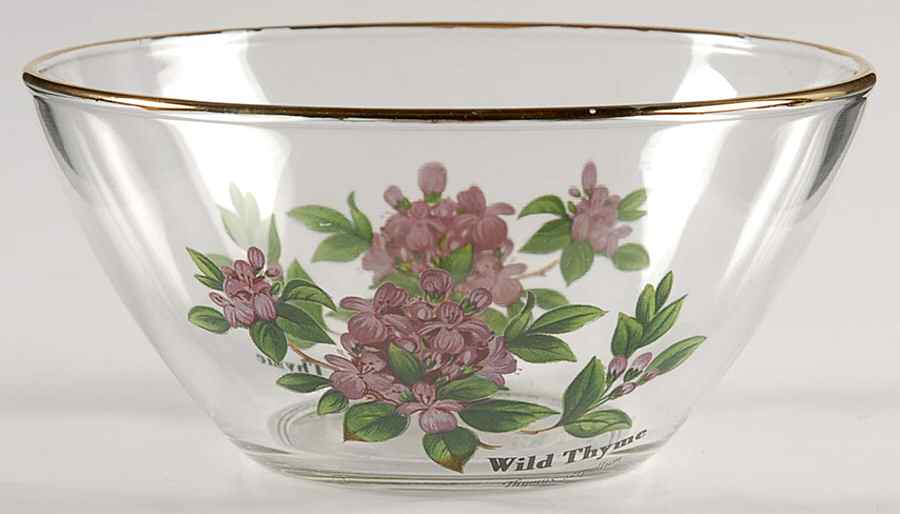 Worcester Herbs (Green Trim) Glassware Individual Salad Bowl by Royal Worcester-1