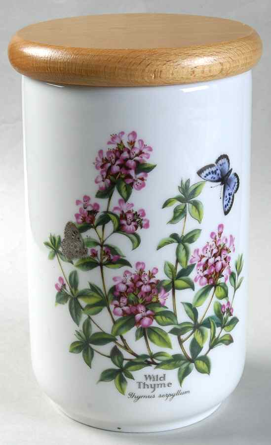 Worcester Herbs (Green Trim) 6" Storage Jar & Lid by Royal Worcester-1