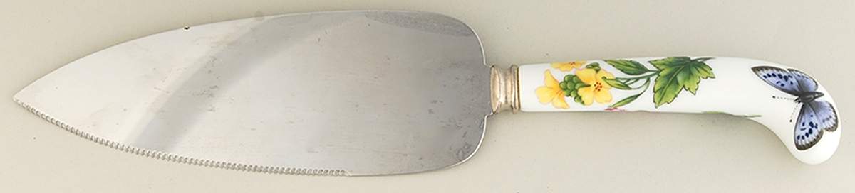 Worcester Herbs (Green Trim) Pie & Cake Server with Stainless Blade by Royal Worcester-1