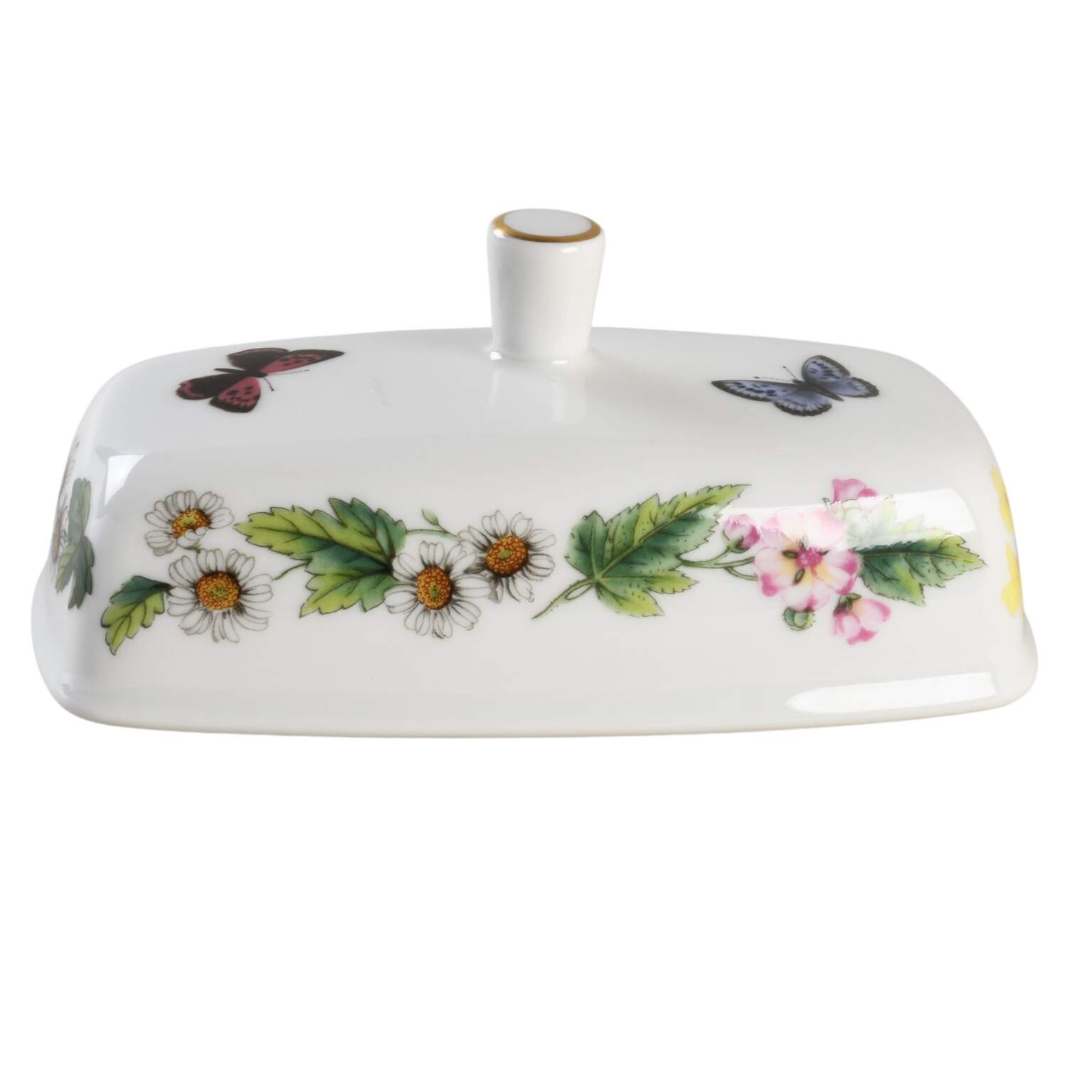 Worcester Herbs (Gold Trim) Lid for 1/4 Lb Butter by Royal Worcester-1