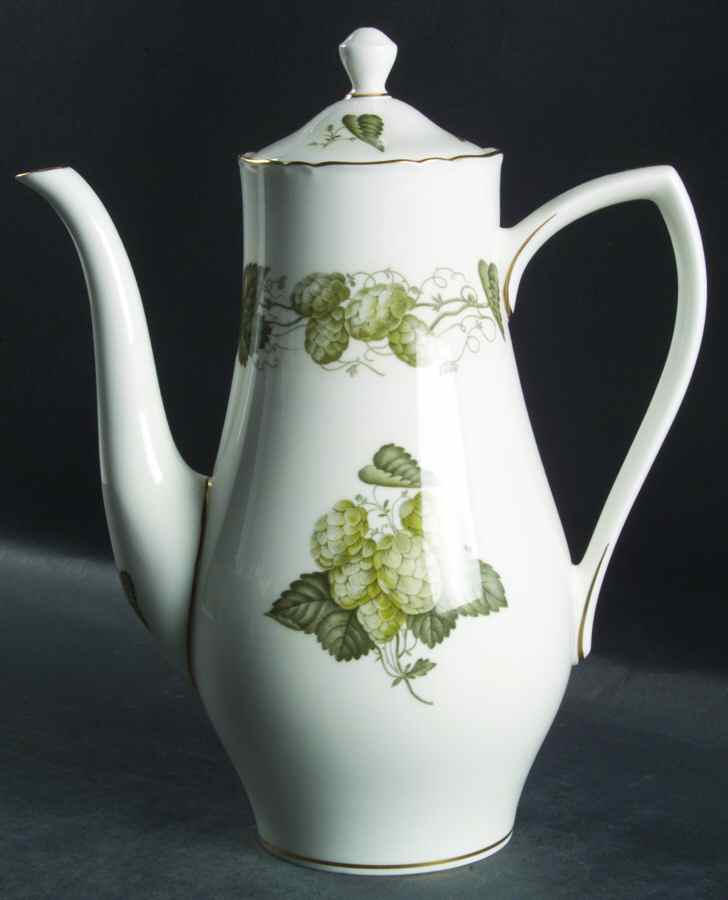 The Worcester Hop Coffee Pot & Lid by Royal Worcester-1