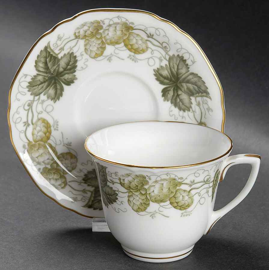 The Worcester Hop Flat Demitasse Cup & Saucer Set by Royal Worcester-1