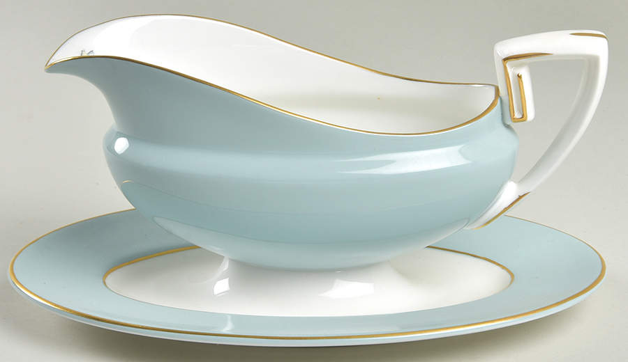 Woodland Gravy Boat with Attached Underplate by Royal Worcester-1