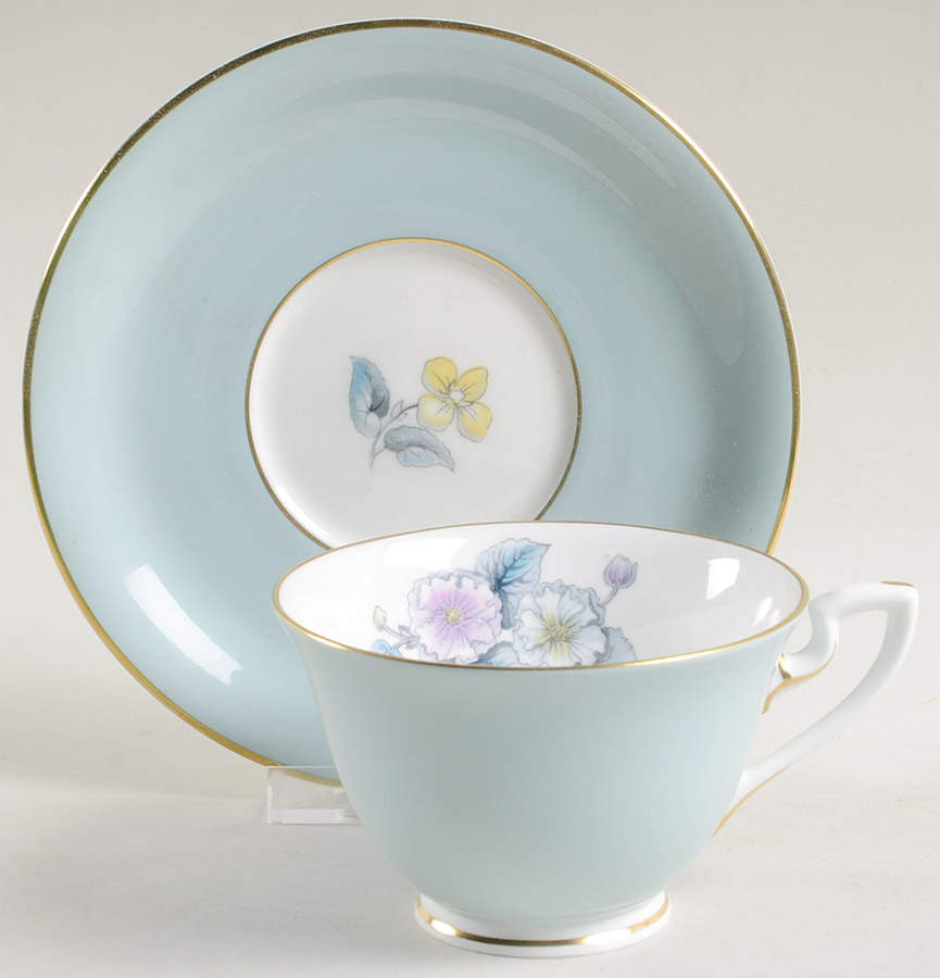 Woodland Footed Cup & Saucer Set by Royal Worcester-1